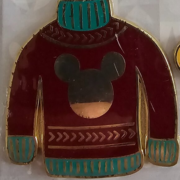 DISNEY Pin Trading ~ Set of 2 ~ Mickey Christmas Sweater & Bell ~ 2018 - Picture 4 of 7